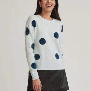 RW & Co. Polka Dot Crewneck Sweater, size small